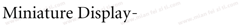 Miniature Display字体转换